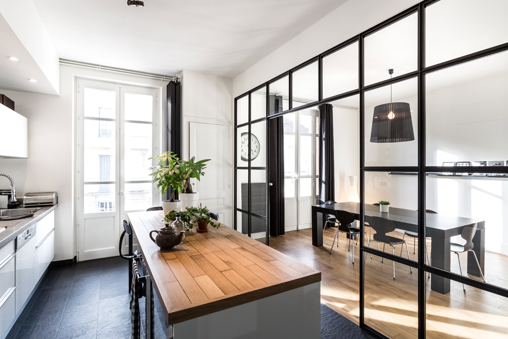 Travaux de rénovation de cuisine dans un loft Parisien